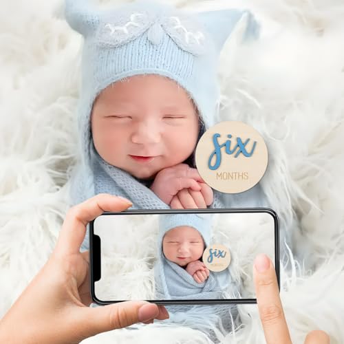 Image of Giftacity 3D Blue Baby Monthly Milestone Signs, One Month Sign for Newborn