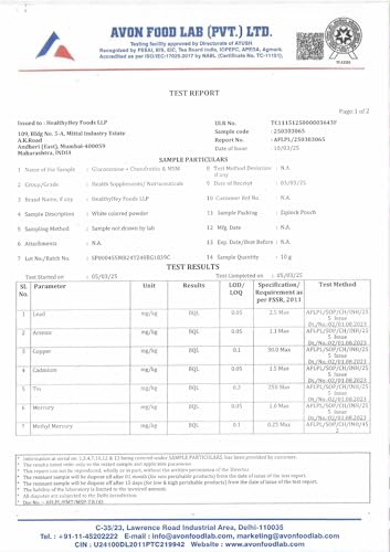 HealthyHey Nutrition Double Strength Glucosamine Chondroitin and MSM for Cartilage; Joint and Bone; 90 Capsules (4000 mg) - Pack of 2