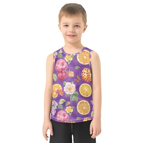Beauty Cloudberry Fruit Purple Boys Tank Top Sleeveless Toddler Vest Athletic Tops for Biking Jogging Beach 3T2