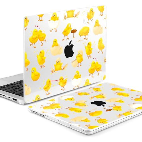 Image of MEEgoodo Case for M5 MacBook Pro 16 inch Case 2026 2024 2023 2021 with M5 M4 M3 M2 M1 Pro /Max Chip, Fit Model A3429 /A3428 /A3403 /A3186 /A2991 /A2780 /A2485, Cute Little Chick