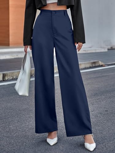Image of Aahwan Solid Offwhite High Waist Wide Leg Pants for Women's & Girls'