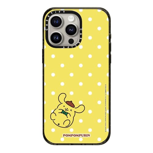 CASETiFY �C���p�N�g iPhone 15 Pro Max �P�[�X [Sanrio Puppy Pals Co-lab/MagSafe�Ή�/���^ �y��/�ϏՌ�] - Pompompurin with you Custom Case - Yellow 