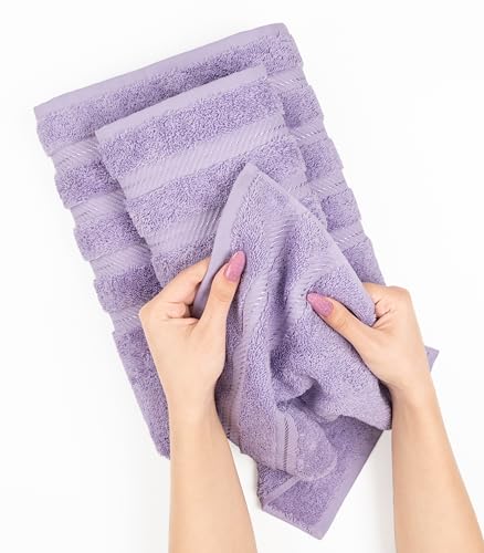 Image of American Soft Linen 100% Cotton Luxury Turkish Towels, 6 Piece Towel Set | Soft Absorbent Quick Dry OEKO Tex Standard 100 Certificated Durable Machine Washable Breathable Premium Hotel Quality