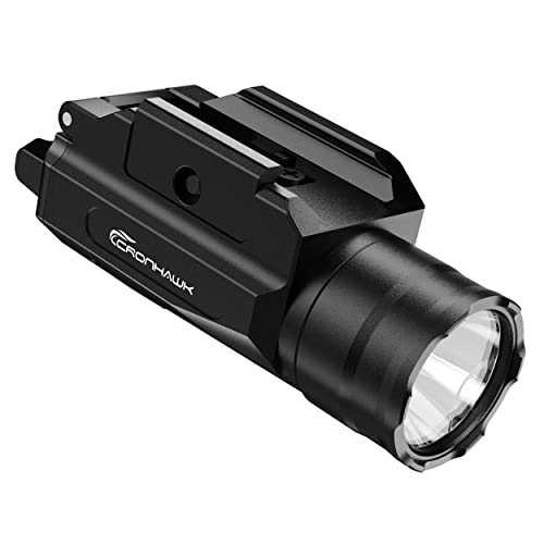CRONHAWK 1350 Lumens Pistol Light Rail Mounted Flashlight, Rechargeable Gun Flashlights for Pistol Airsoft