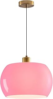 Globe Pendant Light Modern Purple Glass Hanging Light 59-inch Adjustable...