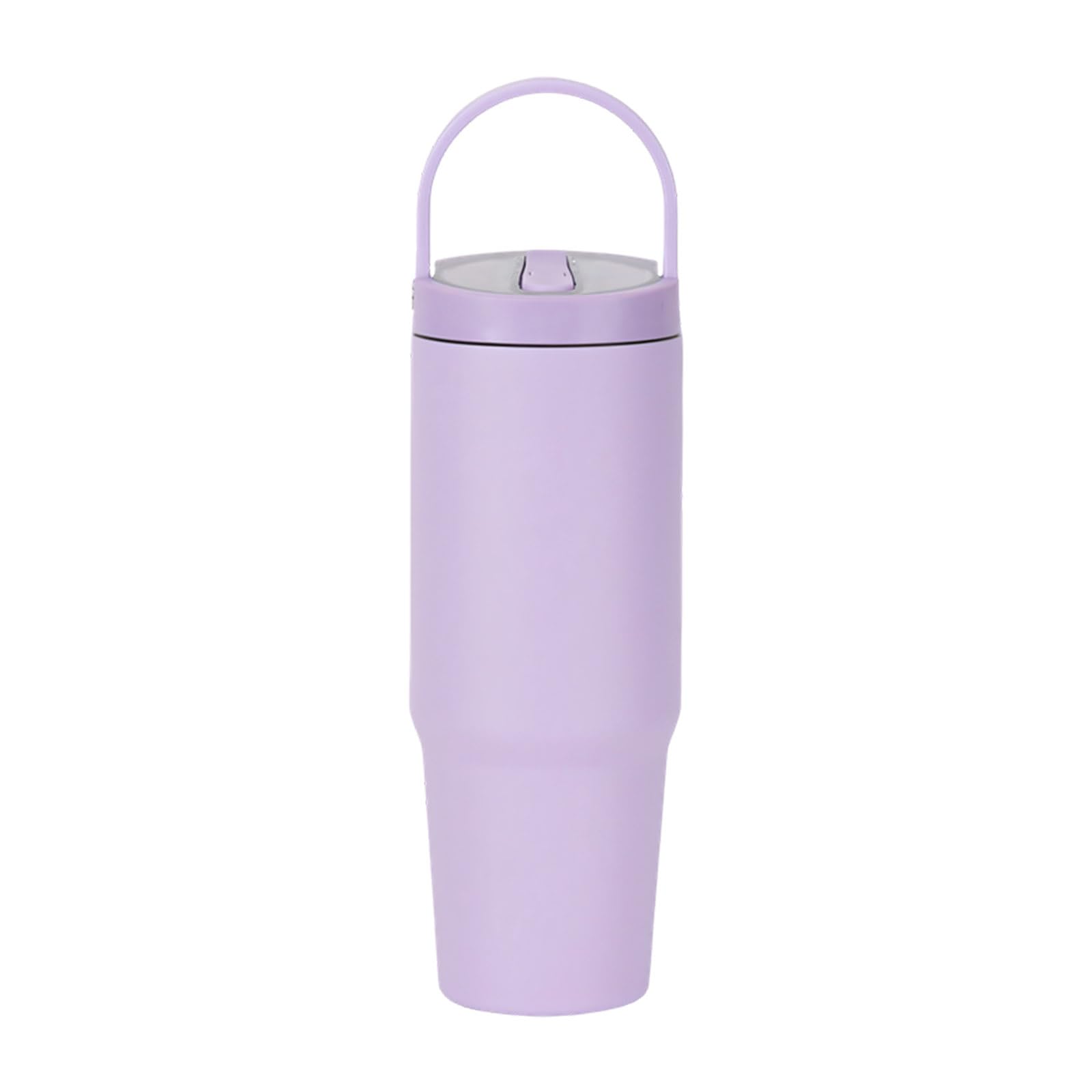 Btgghytr Large 900Ml Vacuum Sealed Tumblers with Removable Straw Easy Carry Design Permanent Rustless Beverage Container Offices Vacuum Flask Cup with Removable Straw