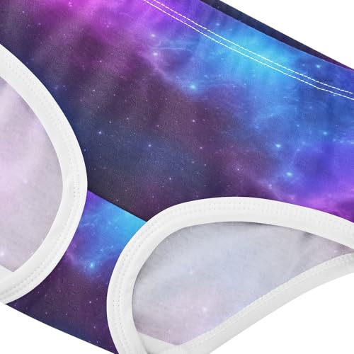 Stylish Toddler Underwear Custom 2t Cotton Little Girl Panties Galaxy Space Nebula Blue Purple Underpants Briefs4
