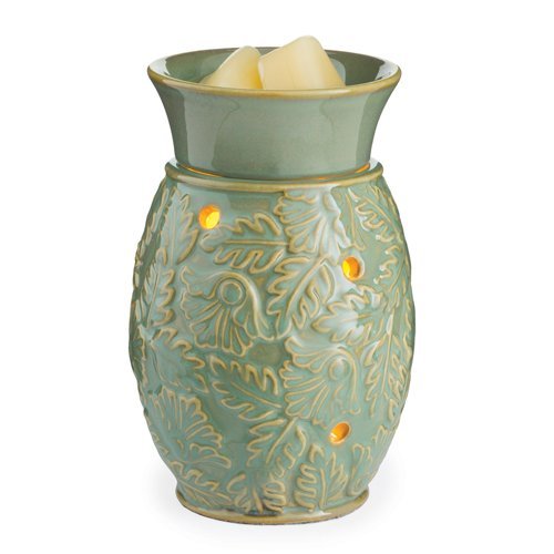 CANDLE WARMERS ETC. Midsize Illumination Fragrance Warmer, Green Leaf