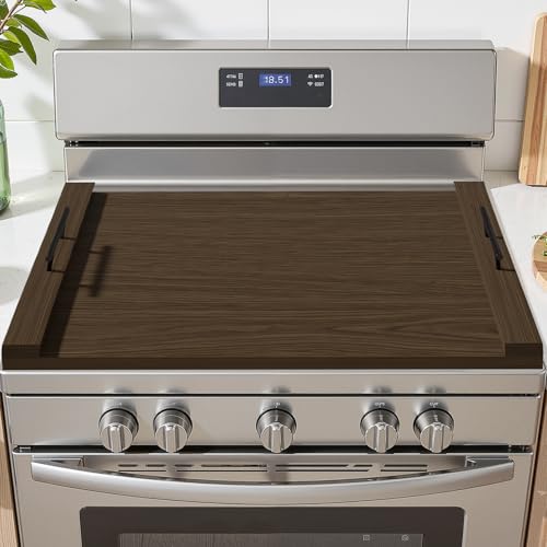 TIRYIUOU Gas Stove Top Cover: Wooden 30 * 22 inches...