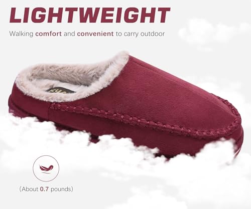 Image of KuaiLu Mens Slippers Orthopedic Arch Support Suede Fluff Plush Home Shoes