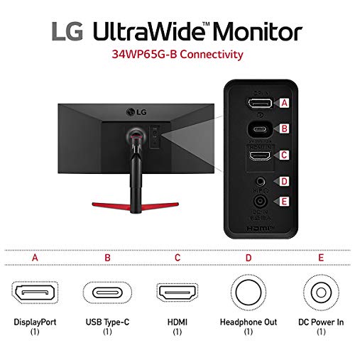 Lg 29Wp60G-B Ultrawide Monitor 29" 21:9 Fhd (2560 X 1080) Ips Display, Srgb 99% Color Gamut, Hdr 10, Usb Type-C Connectivity, 3-Side Virtually Borderless Display - Black #TOP5