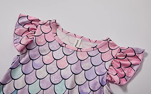 Mud Kingdom Girls Nightgowns Flutter Short Sleeve Nightdress Sleepwear Casual Summer3