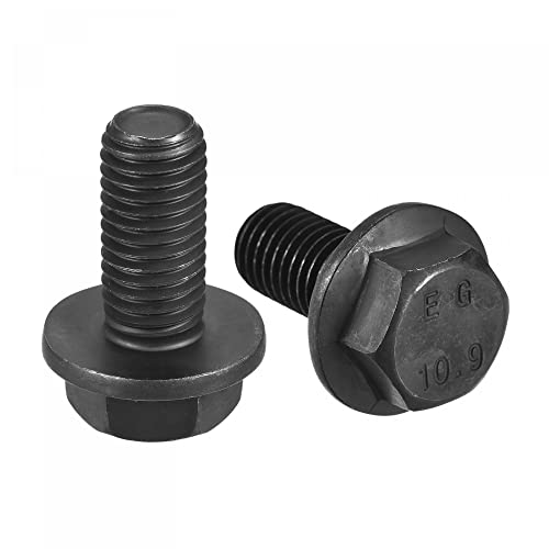 Image of uxcell Metric M14x30mm Hex Flange Bolts, 4pcs 10.9 Grade Carbon Steel Hexagon Head Screws