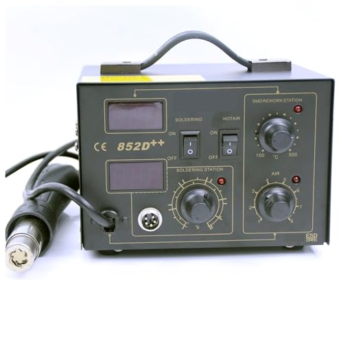 Estación de soldadura de hierro Pistola De Aire Caliente For Soldadura De Hierro 852D++ Retrabajo 2 En 1 Actualizado Desde 852D+