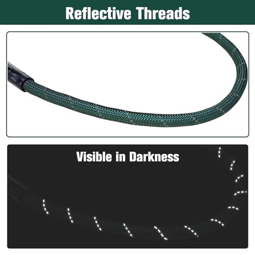 MIHACHI Anti Chew Dog Lead, Heavy Duty Rope Dog Leash with Anti-Bite Chain and Soft Padded Handle - Image 4