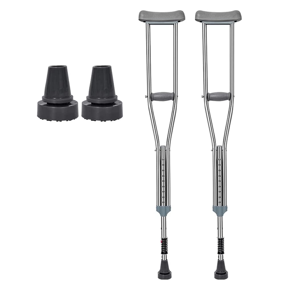 Muletas de axila Plegable de Aluminio 10 Niveles de Altura Ajustable Muletas para Caminar para Caminar en Entrenamiento de rehabilitación Independencia
