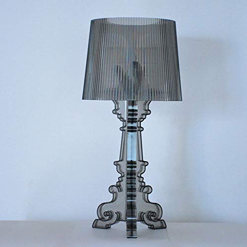 Crystal Clear Bedroom Table Lights Kartell Bourgie Ghost Contemporary Reading Table Lamp Study Room Desk Lights (Black) - Image 6