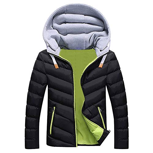 BaZhaHei Hombre Invierno Cazadoras De Plumas Calor Grueso Manga Larga Encapuchado Chaquetas Acolchado Hombre Inverno Chaqueta Acolchada con Capucha De Pelo Espesar Cálido para hoombre