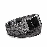 Arcade The Original Unisex Adventure Belt, Heavy Duty Elastic Webbing, Non-Metal Travel Friendly Buckle, Heather Black