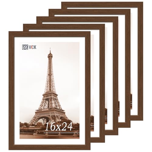 Image of VCK 16x24 Frames 5 Pack, High-End Brown Wood, for Poster Artwork