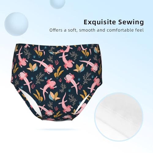 Funny Cute Axolotl Girls' Underwear Soft Cotton Little Girls Panties Comfort Briefs3