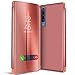 Produktbild Conie MF52565 Mirror Flip Kompatibel mit Samsung Galaxy A70, Mirror Case Hülle Standfunktion Spiegel Effekt Flip Cover One Touch Bedienung für Galaxy A70 Bookcover Rosegold