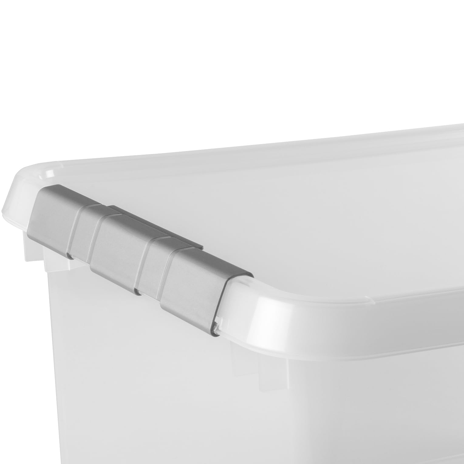 Sunware Comfort Line scatole in plastica con coperchio 36L - 50x40x26cm - set da 4 - contenitori in plastica con coperchio trasparenti impilabili