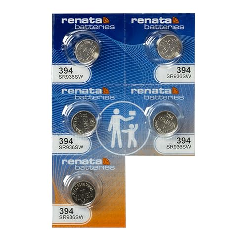Uhrenbatterie Renata Swiss Made Renata 394 oder SR936SW oder AG9 1.5V schnelle Schiff (5 x 394 oder SR 936 SW)