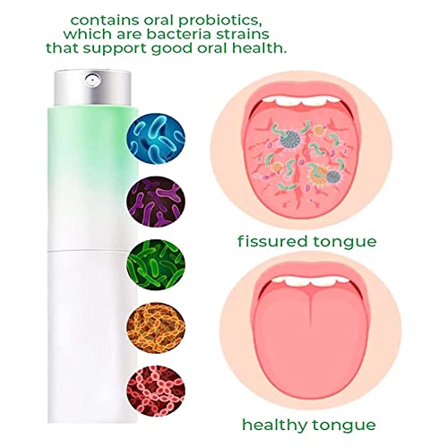 Spray bucal hálito fresco | 0,34 oz alívio língua fissurada - Spray oral portátil para hálito fresco