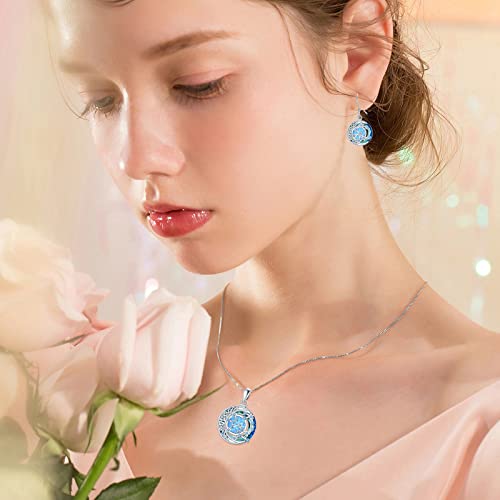 Toupop Zodiac Necklace For Women Sagittarius Zodiac Necklace Blue Topaz Crystal Constellation Pendant Astrology Jewelry Birthday Gifts For Women And Girls December Birthday Gift #TOP2