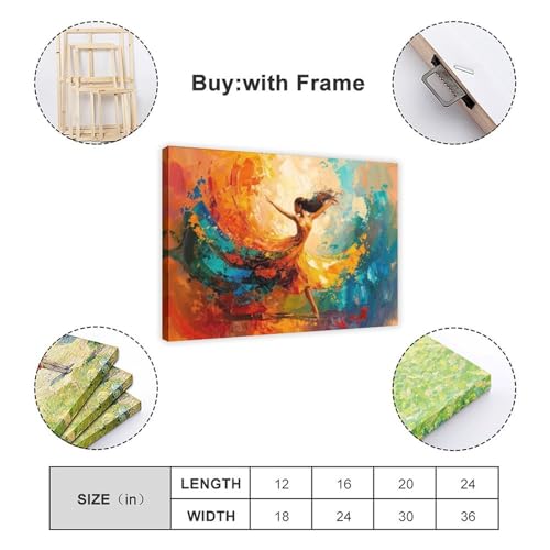 Poster sur toile danseuse vibrante 20x30 cm pour deco de chambre - 2