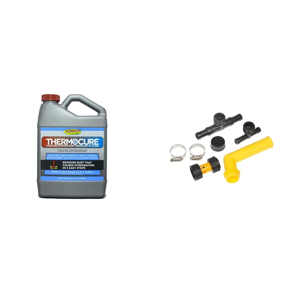 CRC Thermocure Coolant System Rust Remover, 32 Oz, Rust Remover for Vehicle Cooling Systems, Removes Rust Scale and Deposits & Dorman 47016: Universal Coolant Service Kit