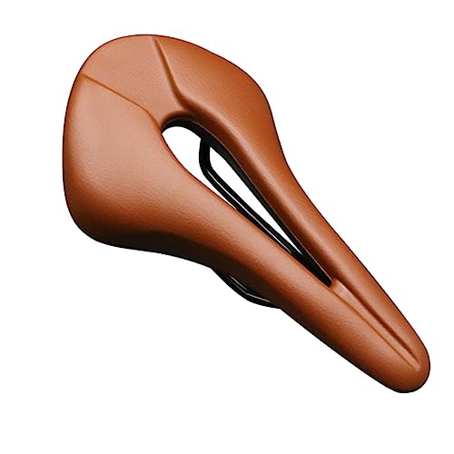 自転車サドルクッション中空エンジョイザライドPUレザーバイクシートカバーブラウン ライト・ブラウン 26.5x15 cm