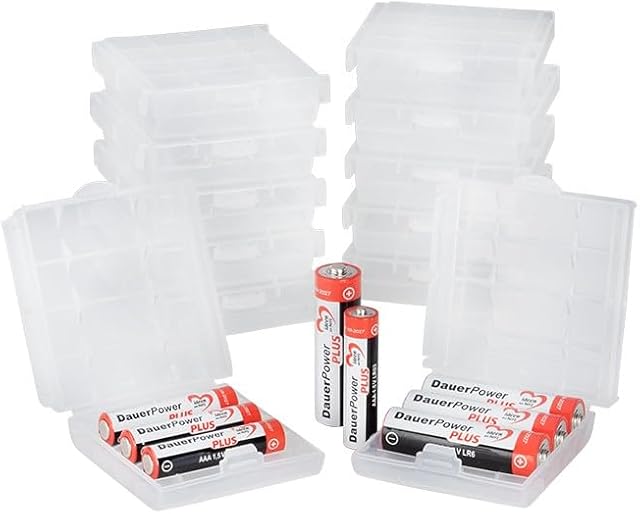 Ideen mit Herz Pudełka do przechowywania baterii i akumulatorów | pudełka na baterie lub akumulatory | pudełko transportowe | organizer | każdy 6,6 cm x 6,1 cm x 1,8 cm | 12 sztuk