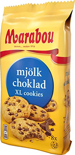 Marabou mjölk choklad XL Cookies 10 x 184 g - zartschmelzende Milchschokolade im knackigen Keks - einzigartig leckere schwedische Süßigkeit aus natürlichen Zutaten - Vollmilch Cover