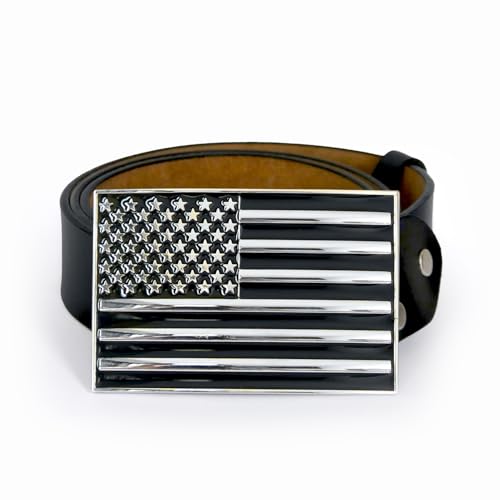 American Flag Square Belt Buckle, Waist Band, Jeans Decorative Leather Belt