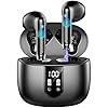 Wireless Earbuds, Bluetooth 5.4 Headphones in Ear 2025 Wireless Earphones with 4 ENC Mic, Mini Ear buds with HiFi Stereo Deep Bass, 56H Playtime Dual LED Display, Bluetooth Earbud IP7 Waterproof USB-C