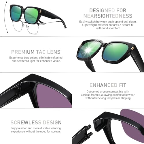 Image of HAOLOTA Polarized Sunglasses for Men Women Designer Driving Glasses Lightweight UV400 Protection