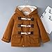 Kids Toddler Cotton Winter Coat Kids Girls Boys Fashion Horn Button Jacket Fleece Lined Thicken Outerwear with Pocket