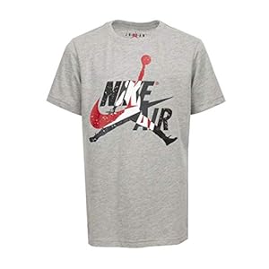 Jordan Boys Jumpman Classics T-Shirt Tee (Dark Grey Heather, Large)