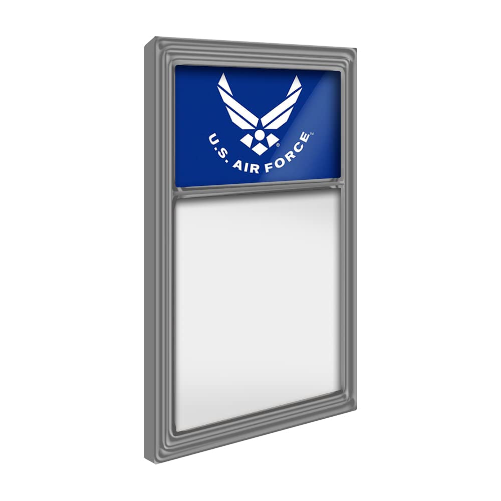 The Fan-Brand Military US Air Force:Silver Frame/Blue - Dry Erase Note Board - Sports Team Bar Sign Décor: Home, Dorm, Garage, Office, Fan Cave