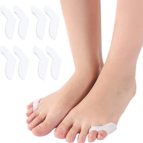 RUNRAYAY Paquete de 8 almohadillas correctoras de juanetes de sastre con separador, almohadilla de gel para alivio de juanetes de dedo meñique para mujeres, juanetes protectores de dedos pequeños Cover