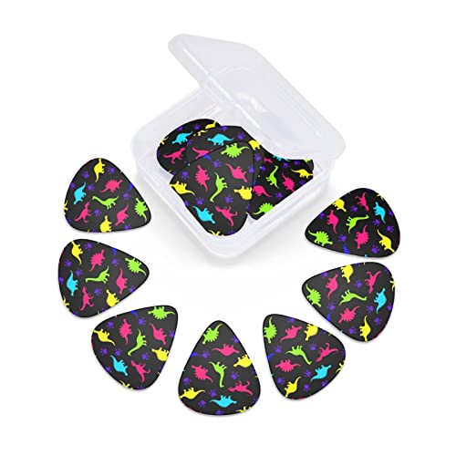 Lot de 12 médiators colorés en forme de dinosaures – Cadeau unique pour guitare basse électrique et acoustique - Les Beatles, Paul McCartney, John Lennon, RIngo Starr, George Harrison Lot de 12 médiators colorés en forme de dinosaures - Cadeau unique pour guitare basse électrique et acoustique – Image 7