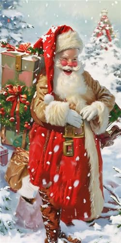 Broderie diamant scène de neige kit 5d grand format 40x80cm de Noël