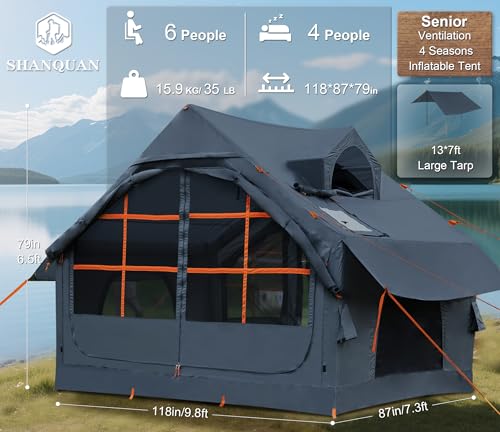 4-6 Person Inflatable Glamping Tent