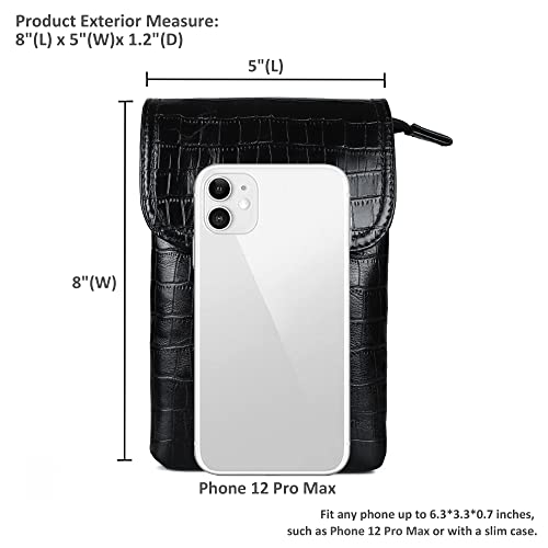 Image of befen Genuine Leather Small Crossbody Bags for Women Cell Phone Bag Cross Body Purses,Silver Zipper