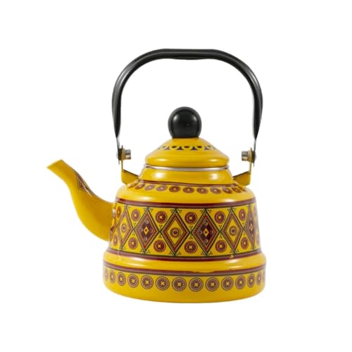 琺瑯 ホーロー ケトル ホーローやかん 薬缶 おしゃれ レトロ お茶 やかん (2.5L,イエロー)