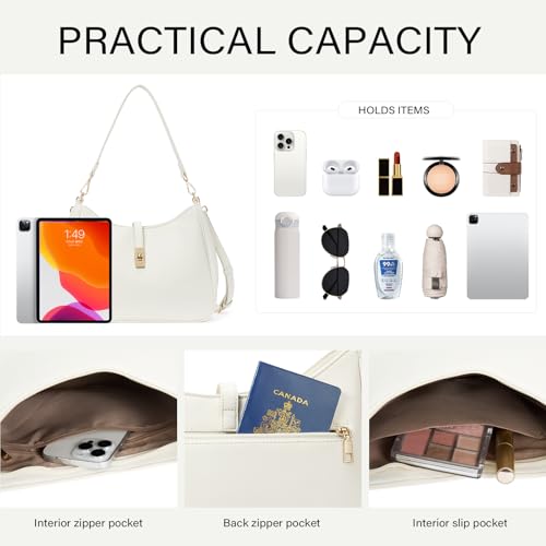 Image of CLUCI Hobo Bags for Women, Vegan Leather Tote Handbag, Water Repellent Shoulder Purses, Crossbody Bag with Adjustable Strap