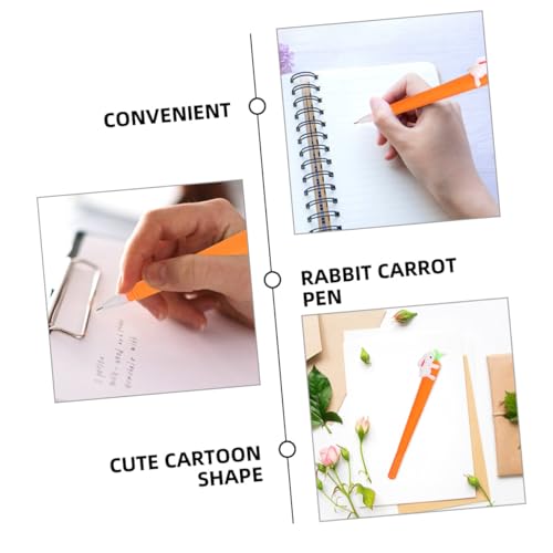 GRIRIW Gel Pens Rabbit Carrot Pen Funny Rabbit Gel Ink Silicone Gel Ink Carrot Easter s Cute Silica Gel Student Writing Fountain Pack of 10 - Image 2