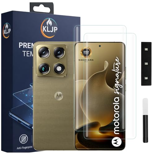 Image of Advanced HD+ UV Tempered Glass Screen Protector For Motorola Signature 5G (Pack of 2) Full Adhesive UV Curved Screen Protector Case Friendly HD Clarity with installation kit
